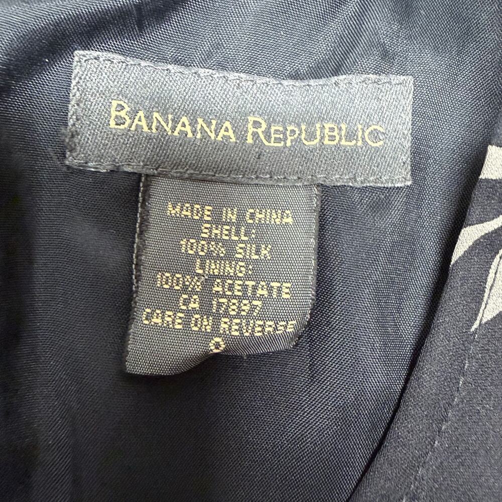 Y2K Banana Republic Silk Botanical Flowy Maxi Dress sz8 Vintage Quiet Luxury - Picture 8 of 9